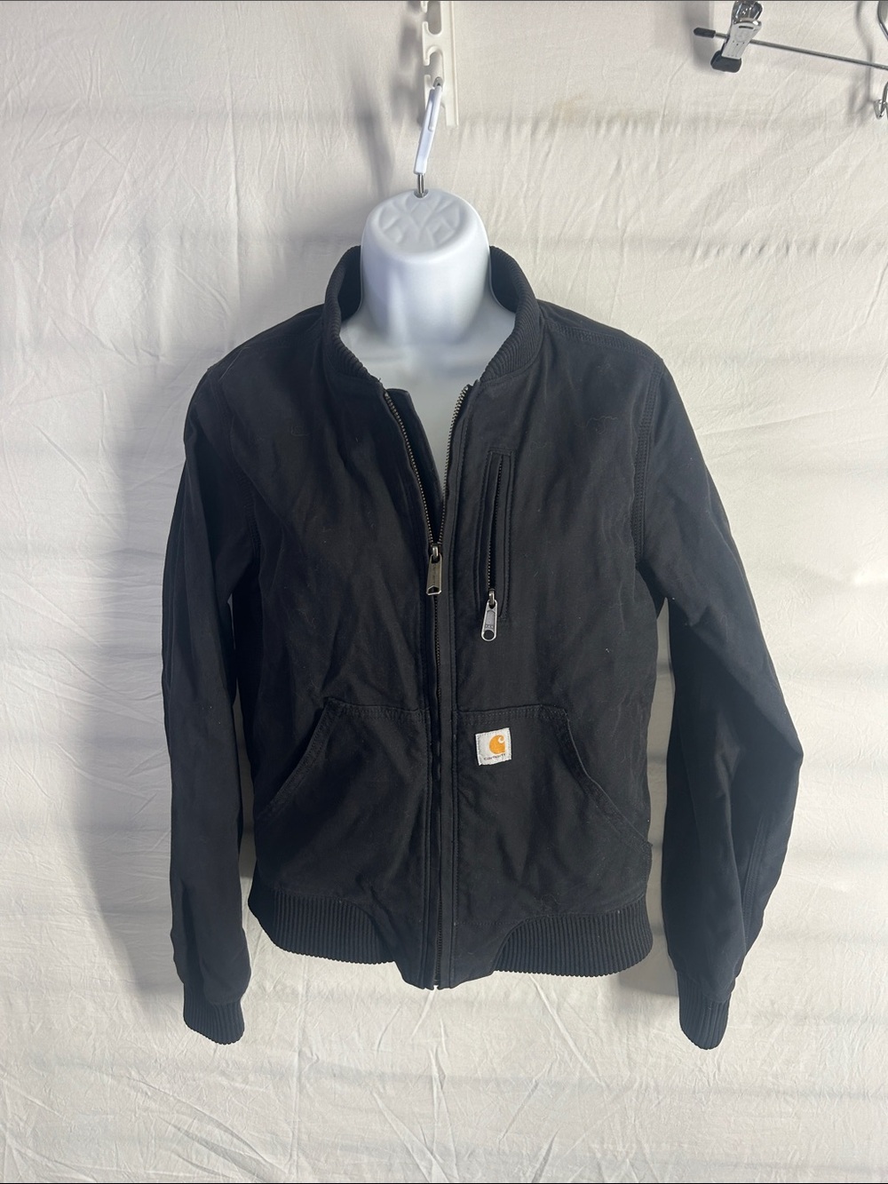 Carhartt Black Workwear Canvas Bomber Jacket
